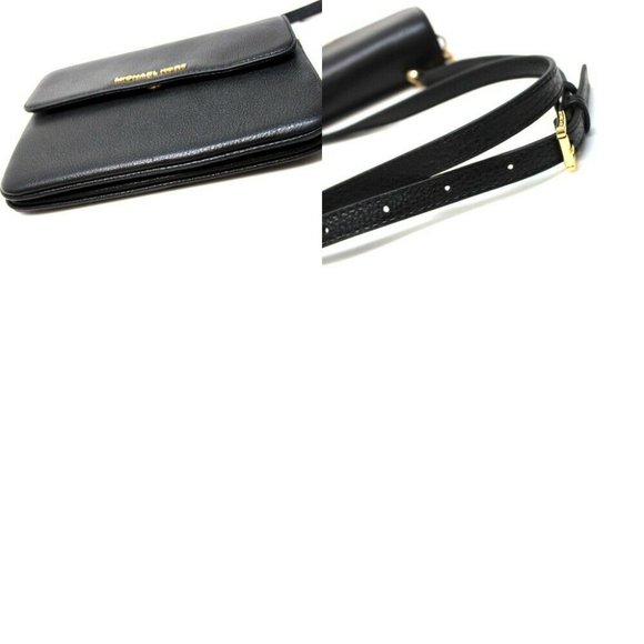 AUTHENTIC UNUSED MICHAEL KORS Chain Bag Pochette Shoulder Bag Black Leather - Picture 9 of 11